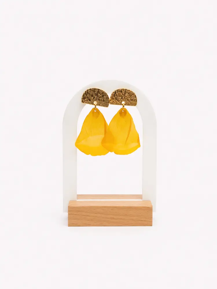 Yellow Poppy earrings – Mångata Studio