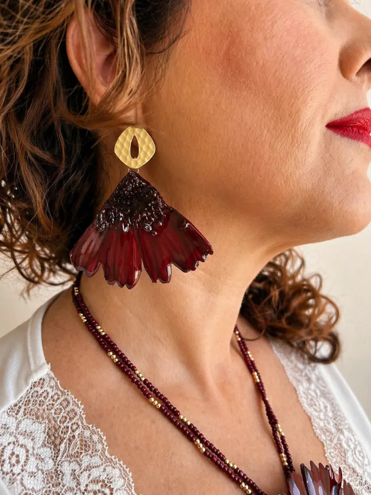 Gerbera earrings – Mångata Studio