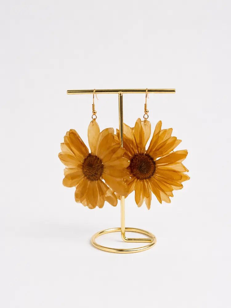 Sunflower earrings – Mångata Studio