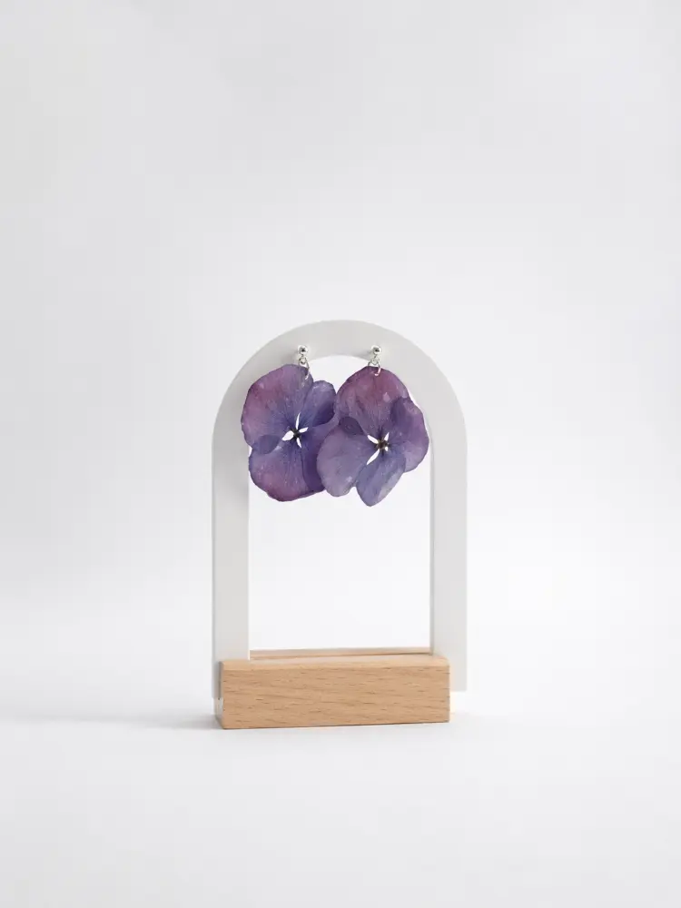 Purple Hydrangeas earrings – Mångata Studio