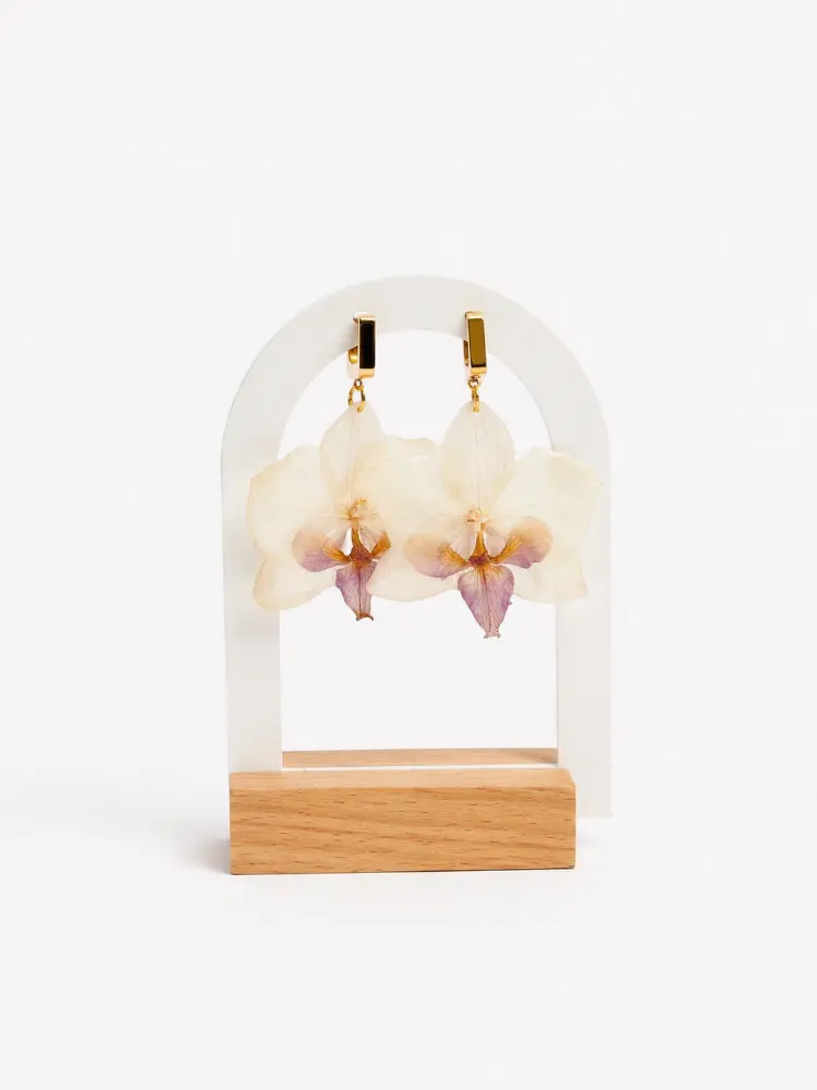 Mixed Colours Orchid earrings – Mångata Studio