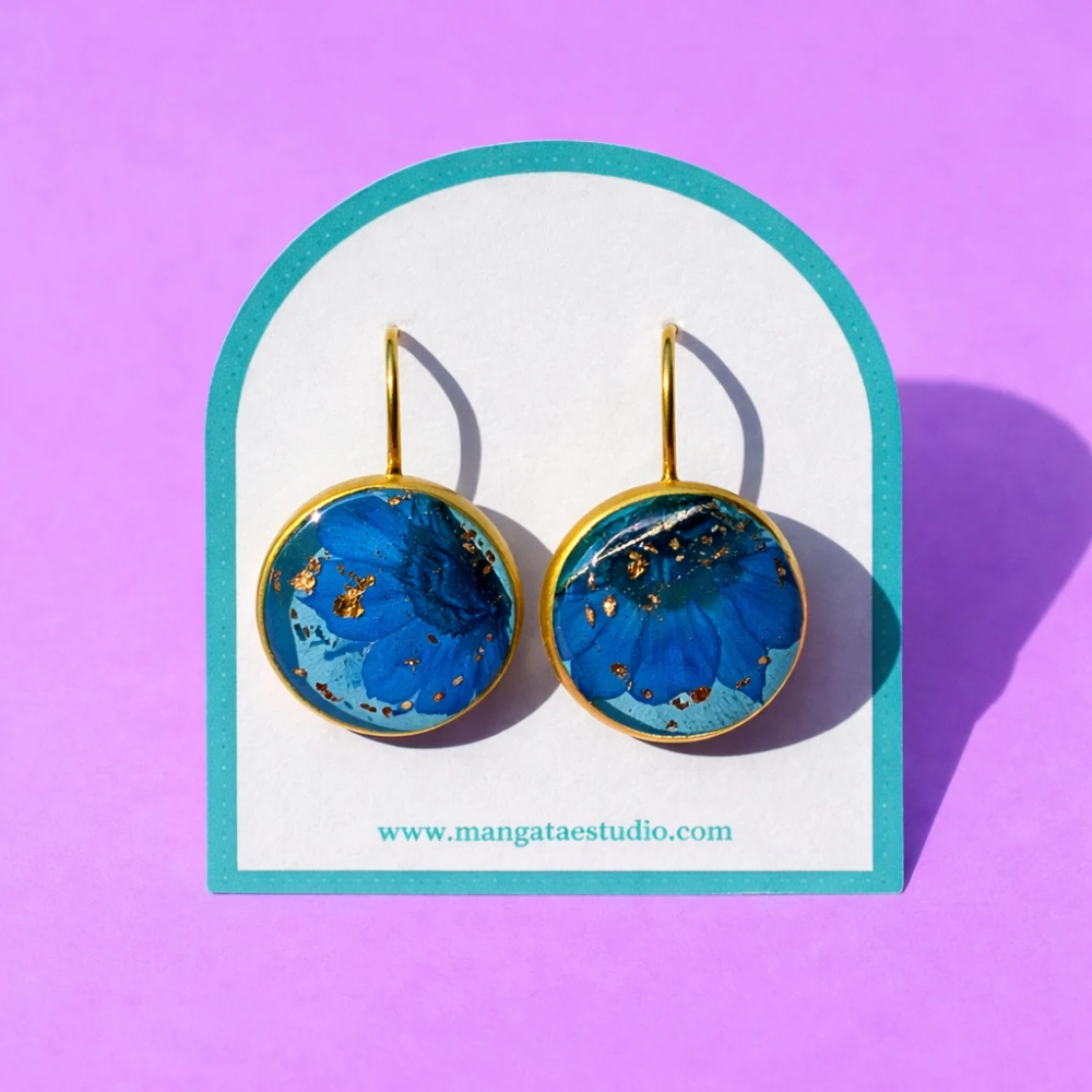 Blue Azahar Earrings – Mångata Studio