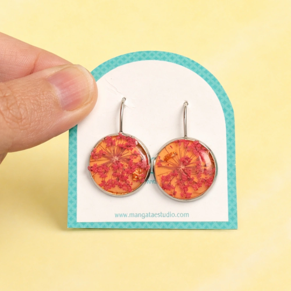 Orange Granada Earrings – Mångata Studio