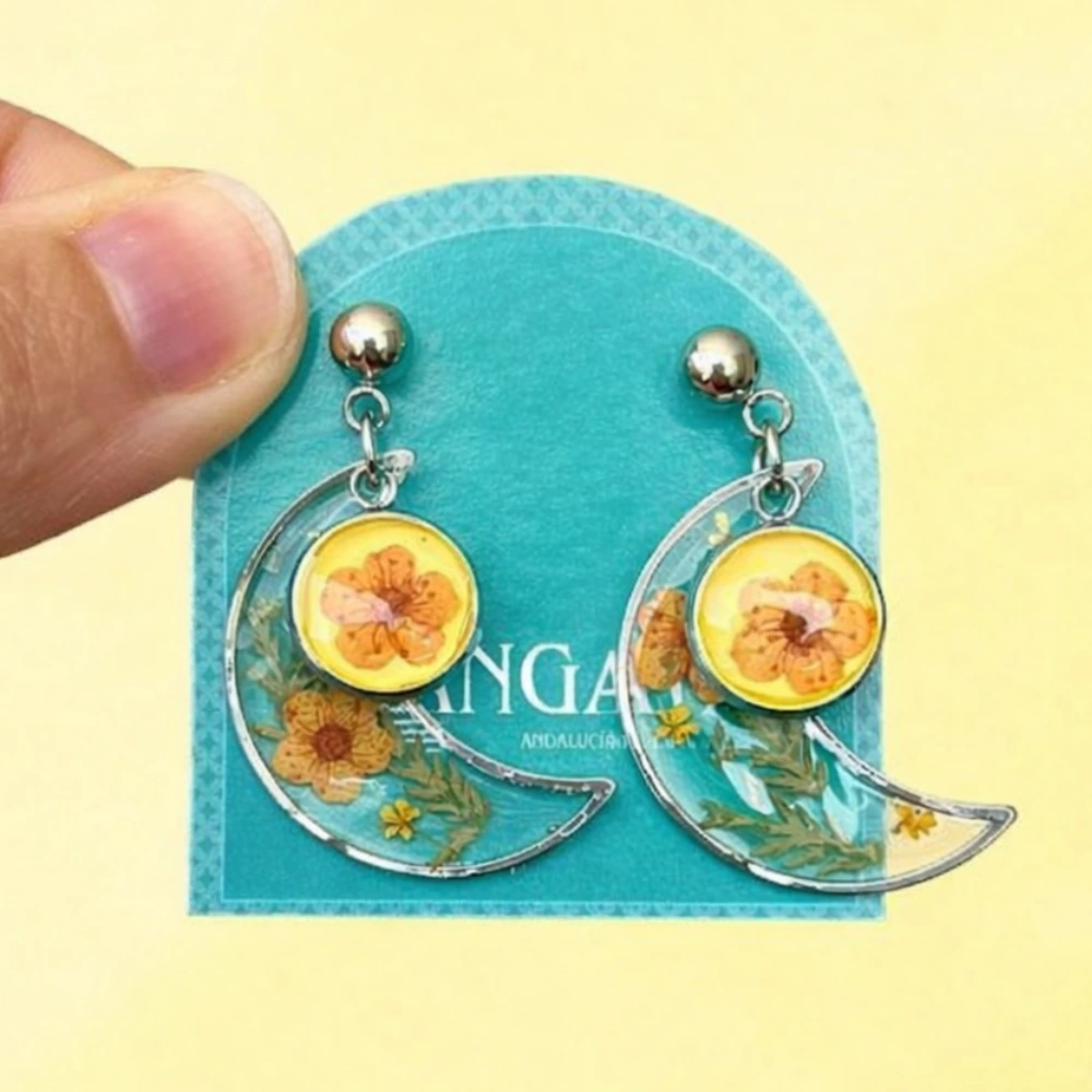 Orange Luna Earrings – Mångata Studio
