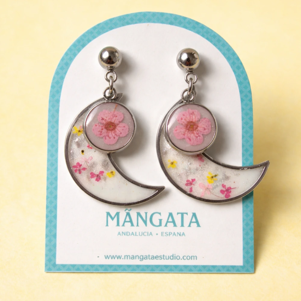 Pink Luna Earrings – Mångata Studio