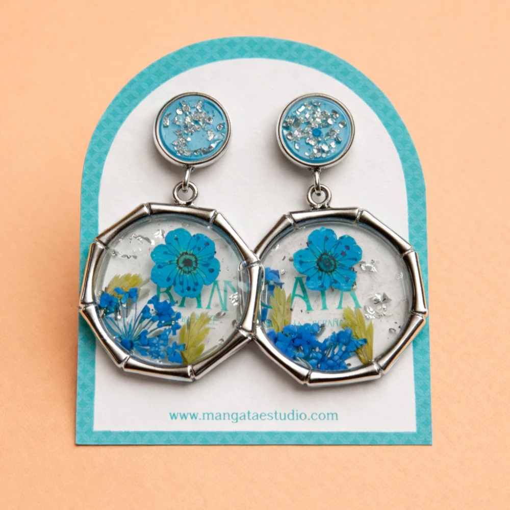 Blue Nerea Earrings – Mångata Studio