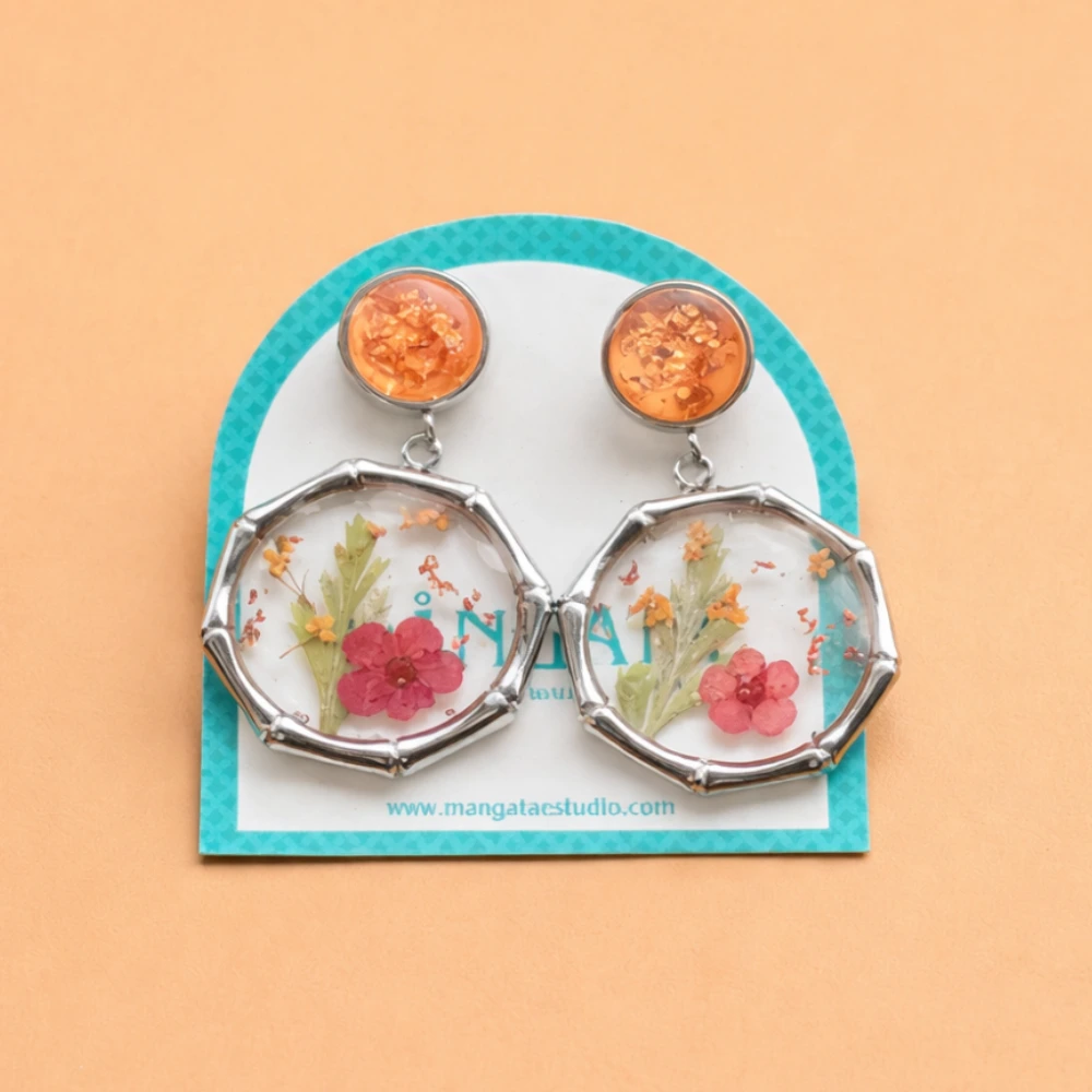 Orange Nerea Earrings – Mångata Studio